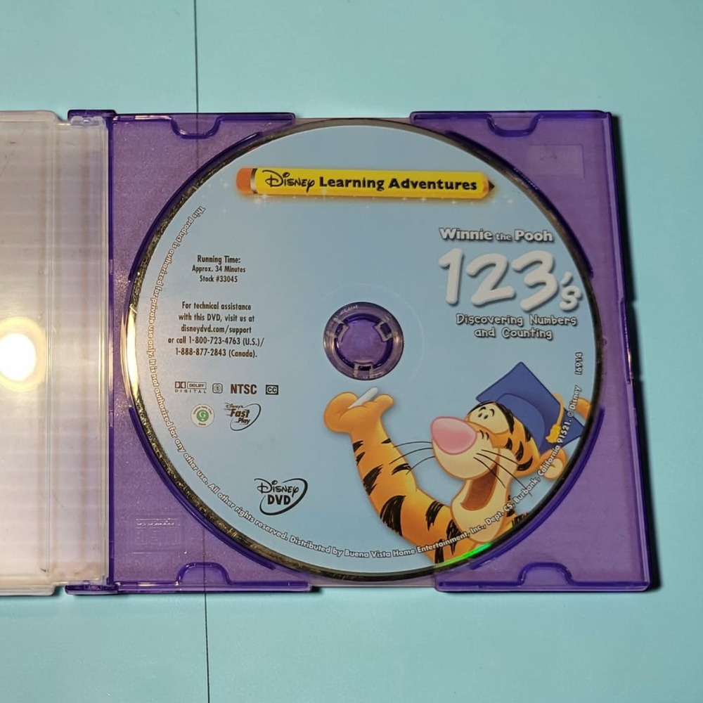Disney Learning Adventures Winnie the Pooh 123s DVD TESTED Tigger Counting